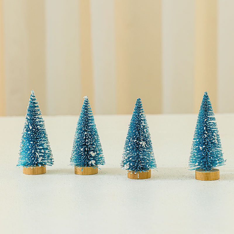 Wholesale 4PCS 10cm*4.5cm Mini Cedar Christmas PVC Ornaments